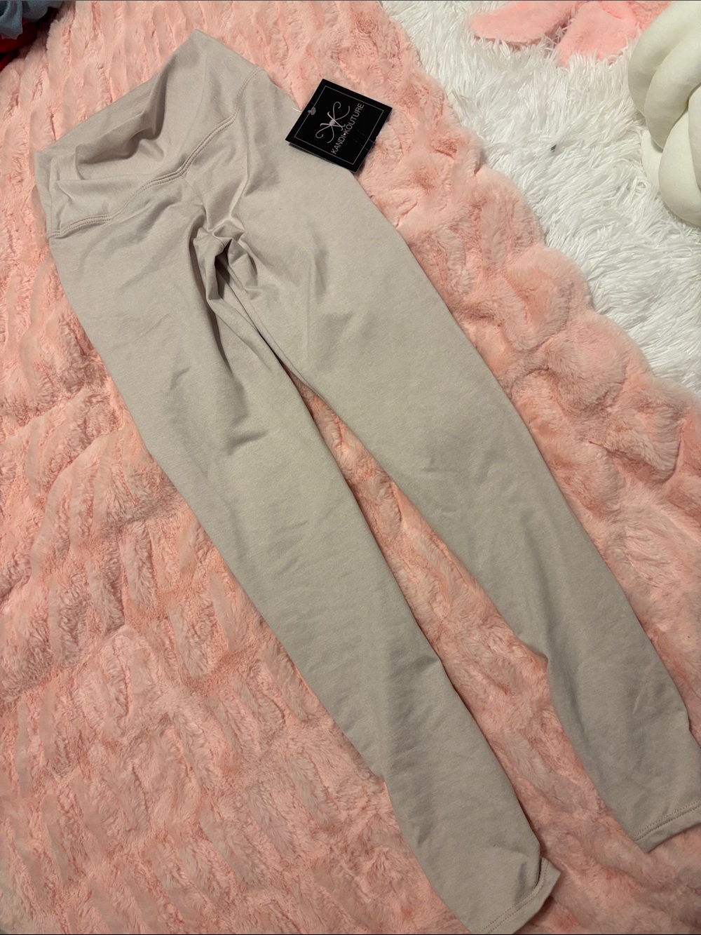 Kandi Kouture NWT Pink Dance/Acro Leggings CXL 10/12 Smoke Free